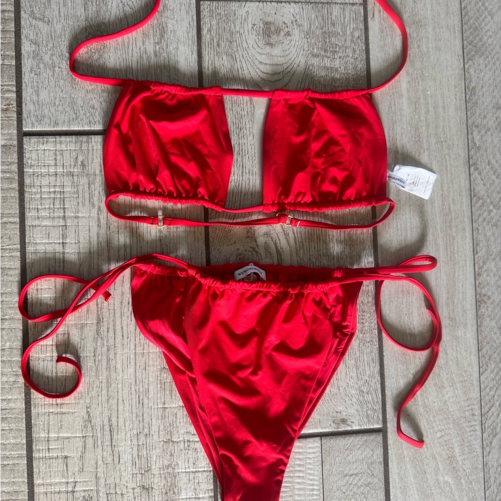 WeWoreWhat Red Bikini New - Picture 1 of 4